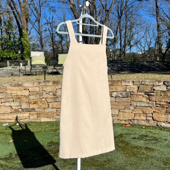 Cream Corduroy Shift Dress - Picture 3 of 10